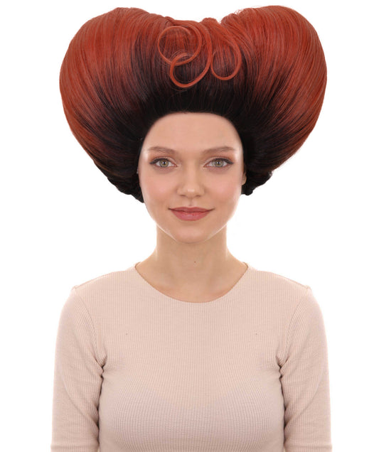 Women's Fluffy Heart Shaped Brown Canadian Drag Queen Wig | Perfect for Halloween | Flame-retardant Synthetic Fiber