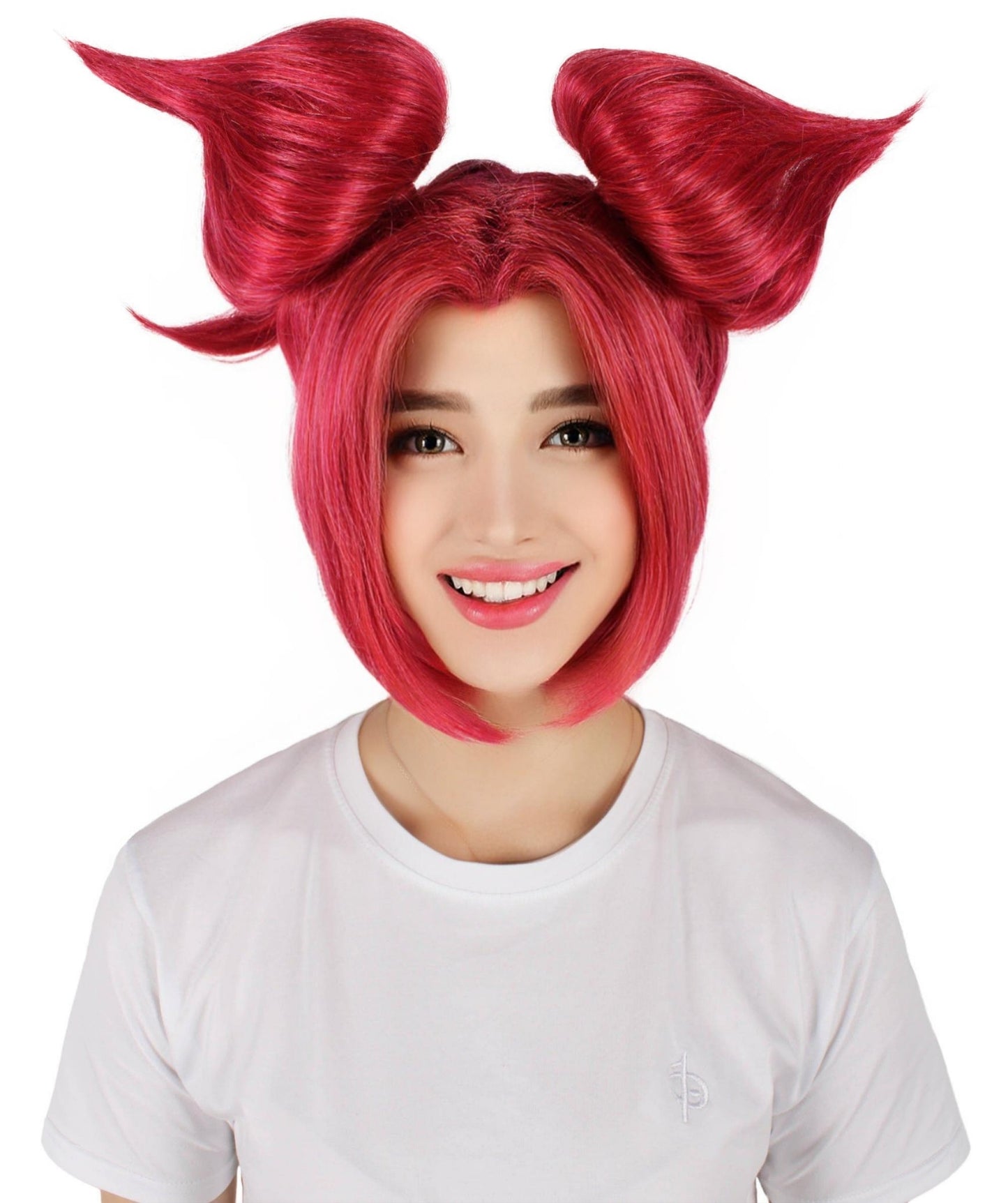 HPO Brick red Twisted Ponytail Wig I Halloween Costume Wig I Premium Synthetic Fiber with Breathable Cap