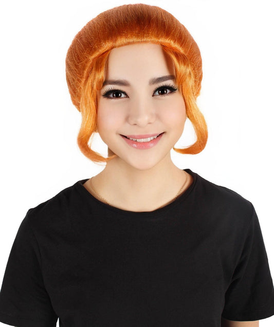 Adult Men's Orange Color Short Spiky Wig| Perfect for Halloween| Flame-retardant Synthetic Fiber