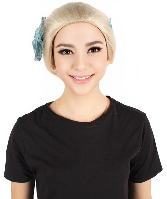 HPO Women's Animated Fantasy Movie Blonde Braided Wig I Flame-retardant Synthetic Fiber