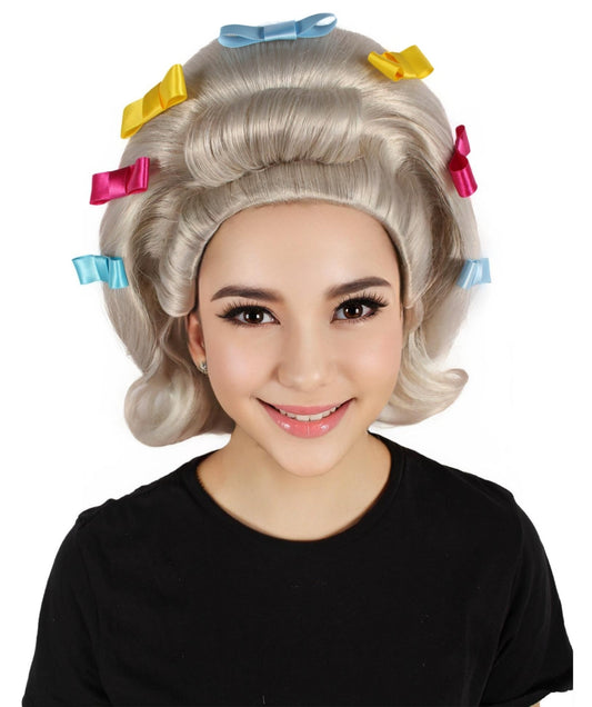 HPO Women's 60s Flip Wig with AccessoriesI | Perfect for Halloween | Flame-retardant Synthetic Fiber