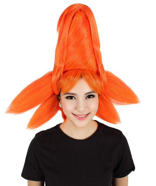 HPO Women's Spiky Ogrange Wig I Perfect for Halloween I Flame-retardant Synthetic Fiber