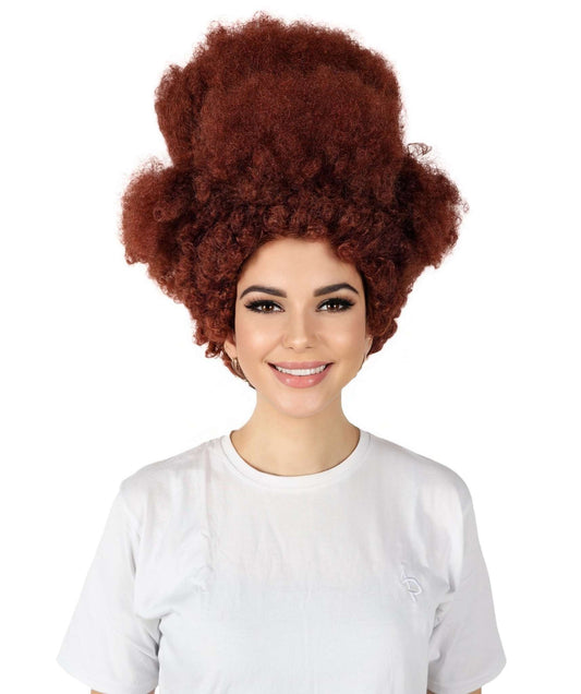 HPO Women's Photography Curly Brown Jumbo Wig I Flame-retardant Synthetic Fiber