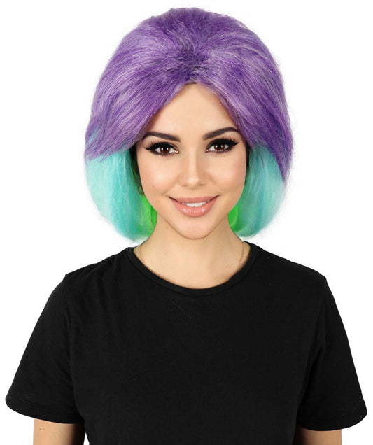 HPO Women's Multicolor Drag Queen Bouffant Wig I Flame-retardant Synthetic Fiber
