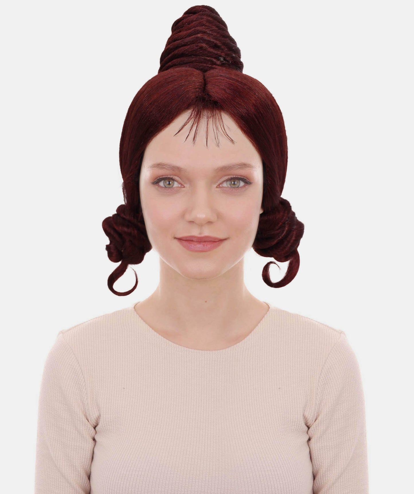 HPO Women's Haunted House Ghost Top Knot Wig I Halloween Wig I Flame-retardant Synthetic Fiber