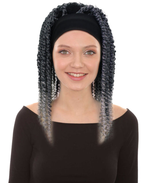 HPO Women's Afro Curly Crochet Headband Twist Wig I Flame-retardant Synthetic Fiber