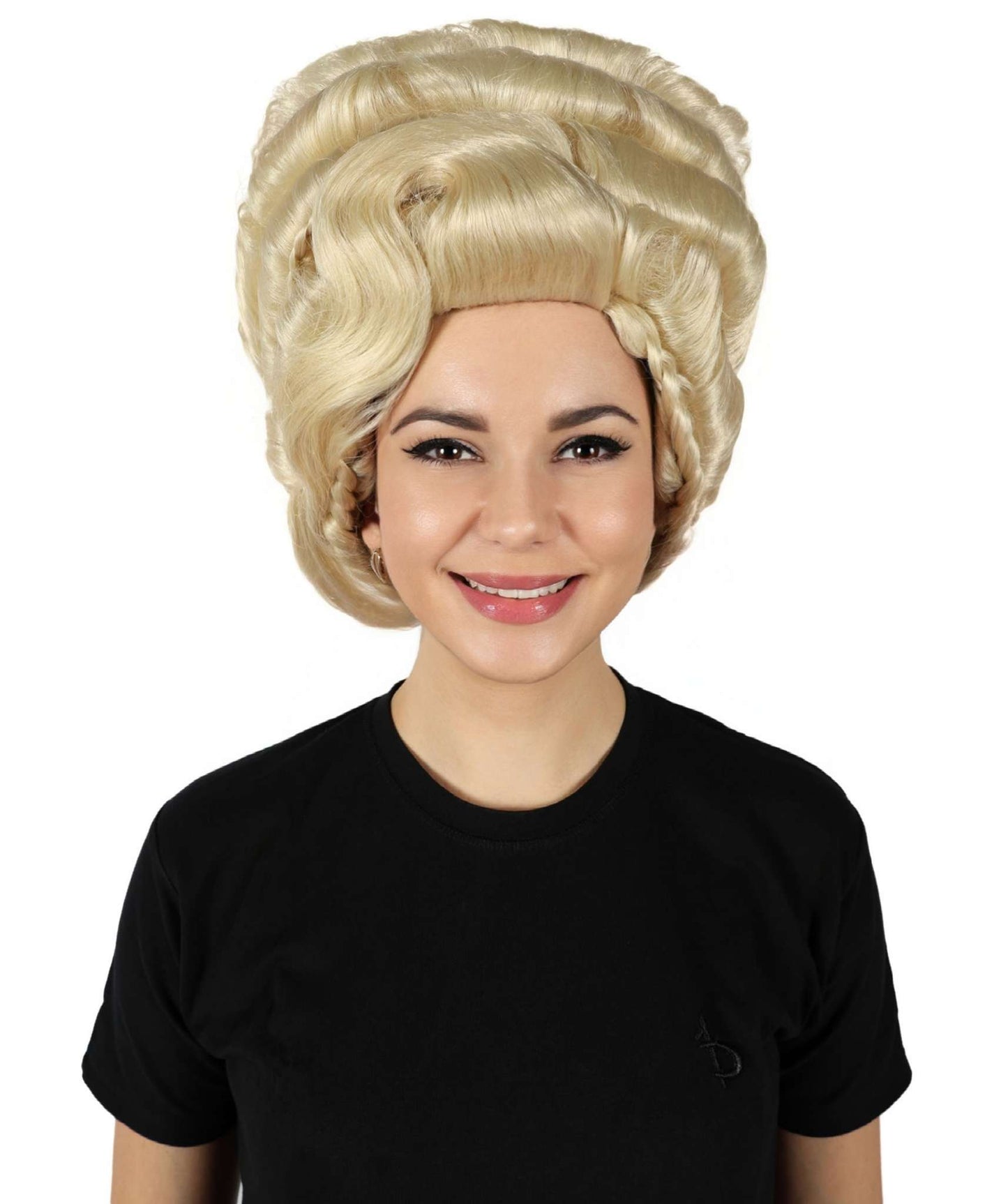 HPO Women's Dramatic Drag Queen High Updo Wig I Flame-retardant Synthetic Fiber
