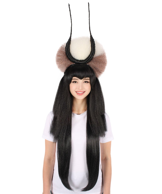 HPO Women's Dramatic Devil Horn Layered Wig I Flame-retardant Synthetic Fiber