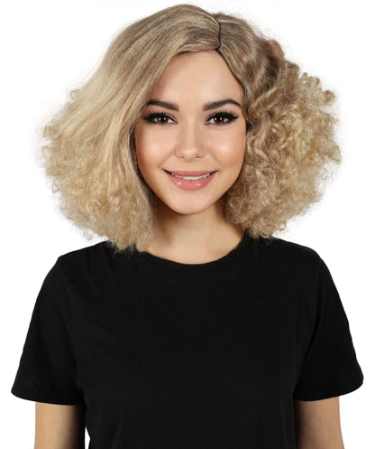 HPO Women's Fluffy Curly Textured Bob Wig I Flame-retardant Synthetic Fiber
