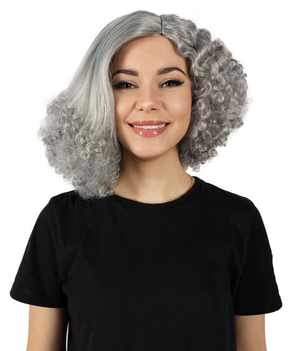 HPO Women's Fluffy Curly Textured Bob Wig I Flame-retardant Synthetic Fiber