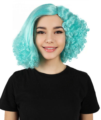 HPO Women's Fluffy Curly Textured Bob Wig I Flame-retardant Synthetic Fiber