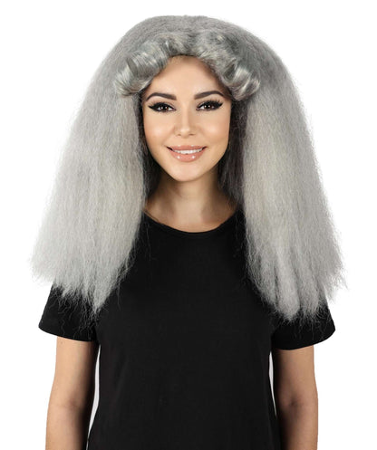 HPO Women's Dramatic Fluffy Mid Parted Drag Queen Wig I Flame-retardant Synthetic Fiber
