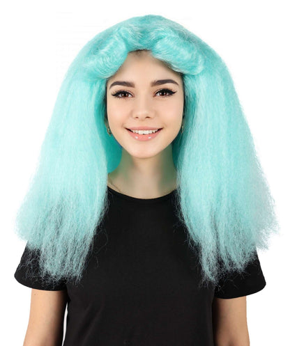 HPO Women's Dramatic Fluffy Mid Parted Drag Queen Wig I Flame-retardant Synthetic Fiber
