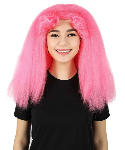 HPO Women's Dramatic Fluffy Mid Parted Drag Queen Wig I Flame-retardant Synthetic Fiber