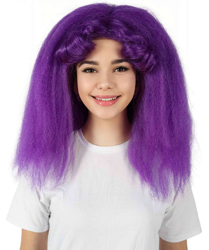 HPO Women's Dramatic Fluffy Mid Parted Drag Queen Wig I Flame-retardant Synthetic Fiber