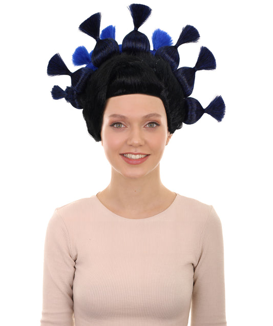 HPO Women's Dramatic Elegant Updo Bun Wig | Multiple color options | Flame-retardant Synthetic Fiber