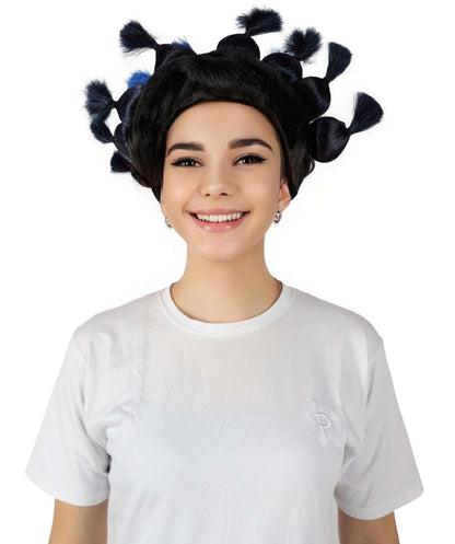 HPO Women's Dramatic Elegant Updo Bun Wig | Multiple color options | Flame-retardant Synthetic Fiber