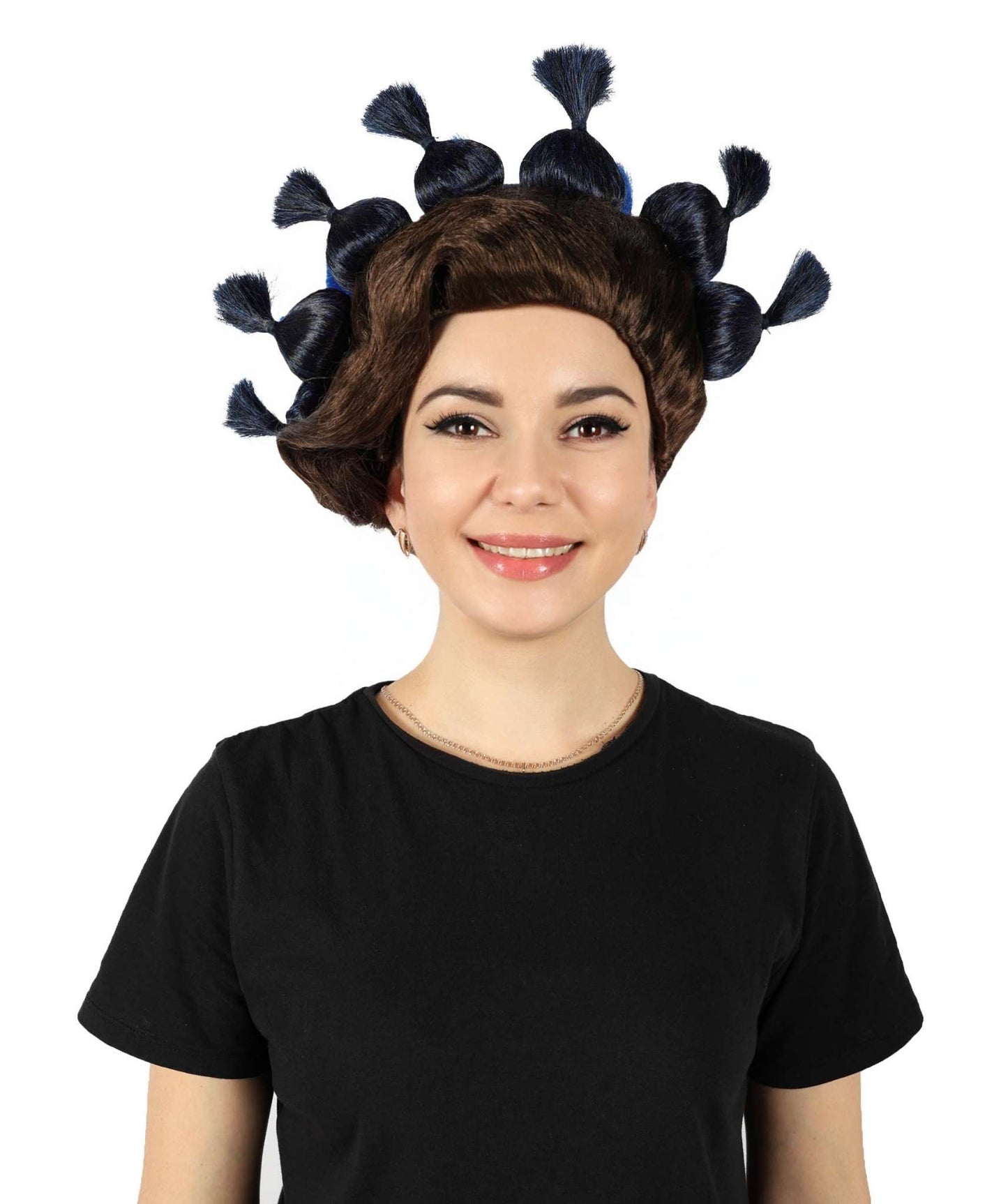 HPO Women's Dramatic Elegant Updo Bun Wig | Multiple color options | Flame-retardant Synthetic Fiber