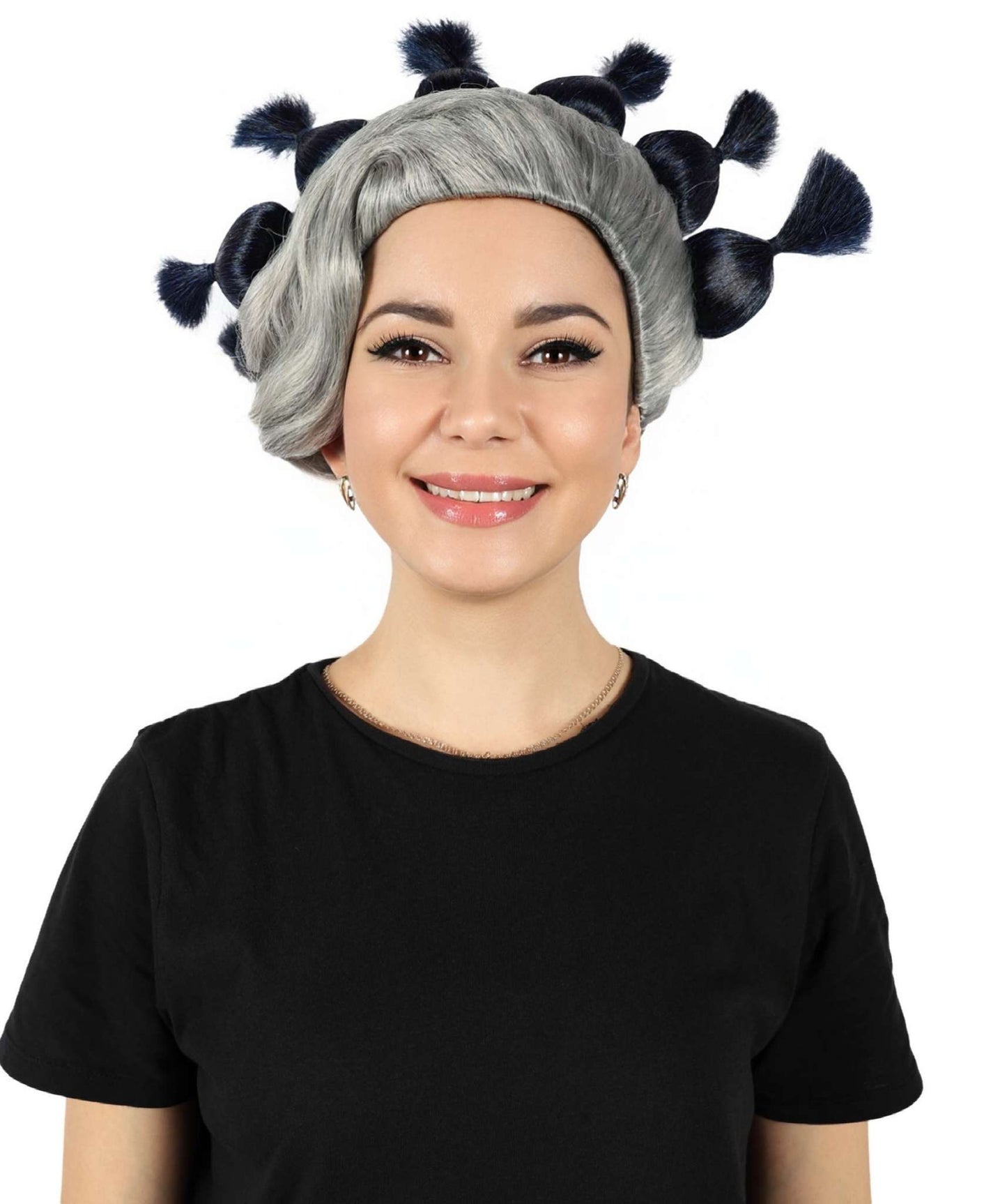 HPO Women's Dramatic Elegant Updo Bun Wig | Multiple color options | Flame-retardant Synthetic Fiber