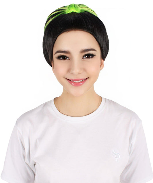 HPO Women's Dramatic Two Tone High Bun Wig I Flame-retardant Synthetic Fiber