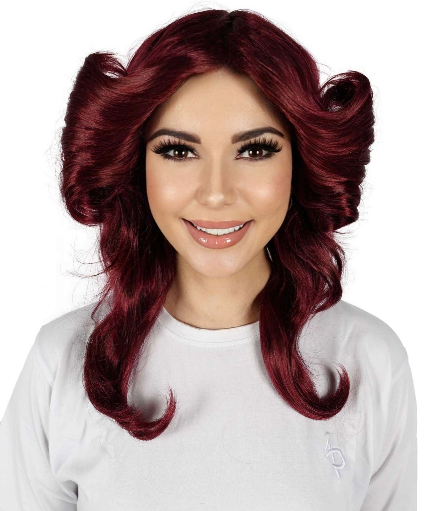 HPO Women's 70's Flick Multiple Color Retro Wig, Flame-retardant Synthetic Fiber