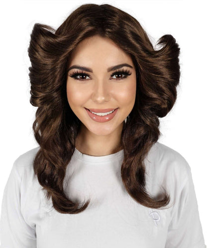 HPO Women's 70's Flick Multiple Color Retro Wig, Flame-retardant Synthetic Fiber