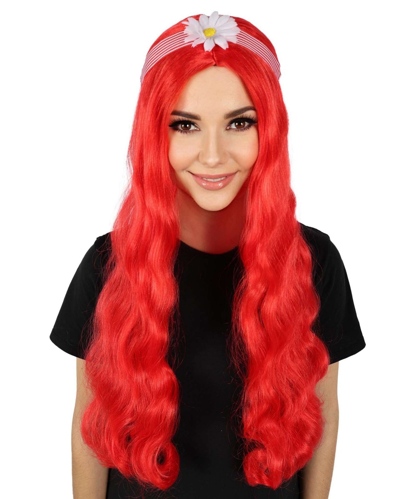 HPO Women's 60's Long Multiple Hippie Groovy Wig, Flame-retardant Synthetic Fiber
