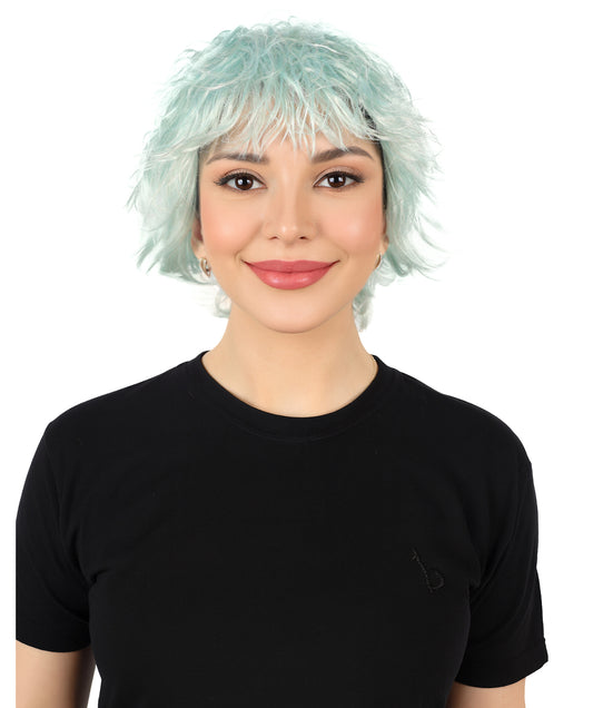 HPO  Women's Model Inspired Multiple Color Short Pixie Wig | Halloween  Wig | Flame-retardant Synthetic Fiber