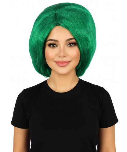 HPO Women's Short Straight Posh Spice Brown Wig | Halloween and Party Wig | Flame-retardant Synthetic Fiber |  Premium Breathable Capless Cap