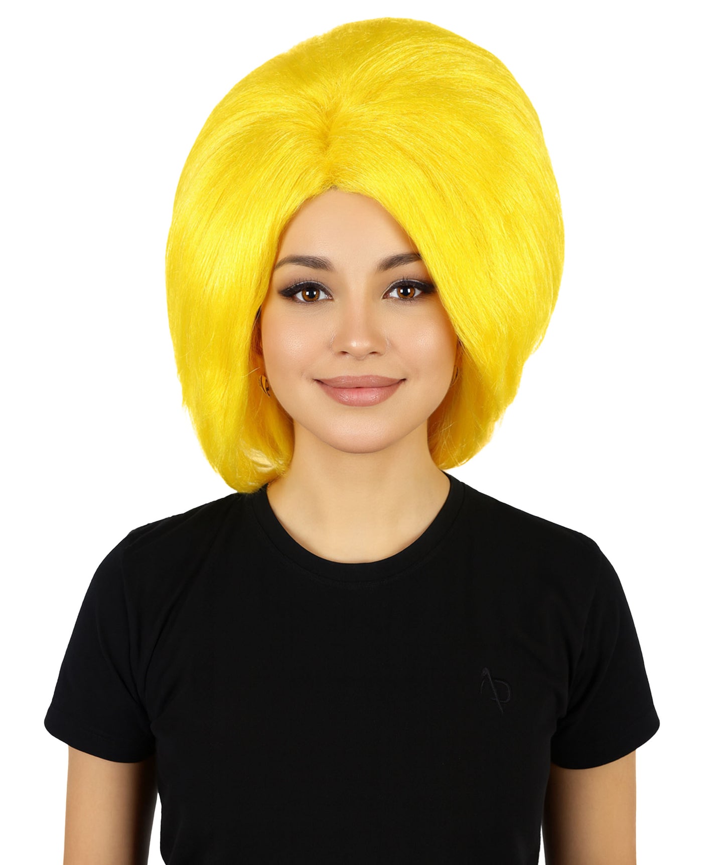 HPO Women's Short Straight Posh Spice Brown Wig | Halloween and Party Wig | Flame-retardant Synthetic Fiber |  Premium Breathable Capless Cap
