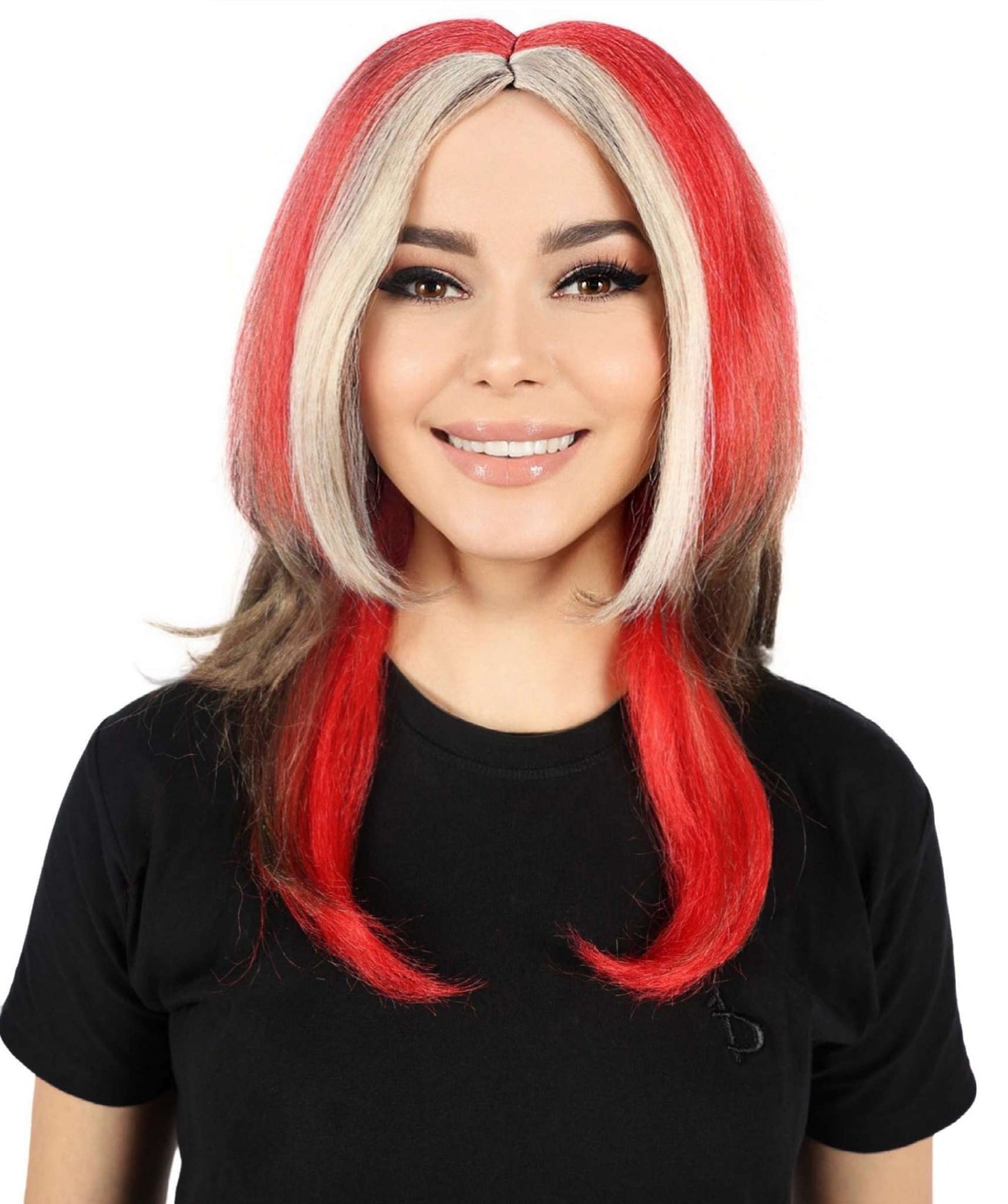 HPO Women Retro 90s Pop Star Wig in Multiple Chic with Bold Curls and Glamorous Flair for a Standout Look,Premium Breathable Capless Cap