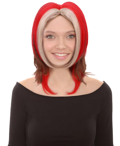 HPO Women Retro 90s Pop Star Wig in Multiple Chic with Bold Curls and Glamorous Flair for a Standout Look,Premium Breathable Capless Cap