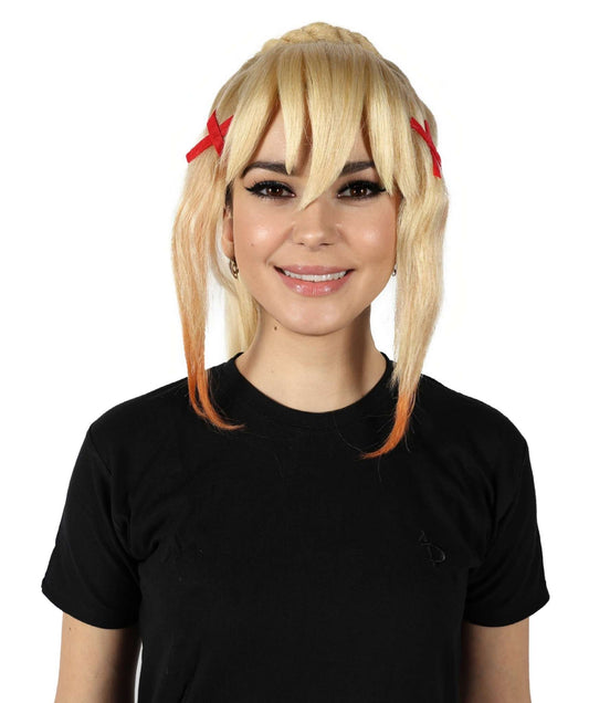 HPO Golden Radiance Wig | Luminous Blonde Locks Inspired by Epic Adventures and Enchanted Realms I Perfect for Embodying Heroic Elegance and Cinematic Brilliance | Flame-retardant Synthetic Fiber