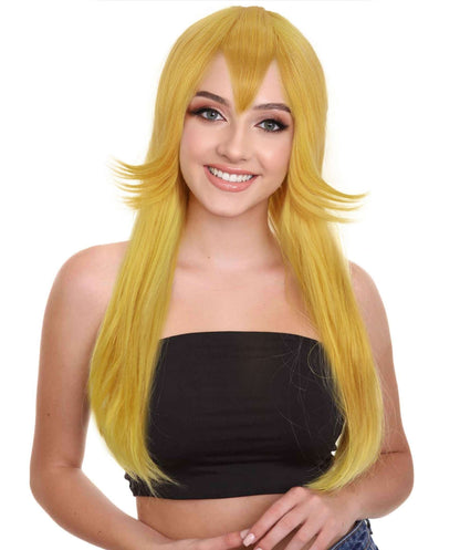 HPO Princess Peach Cosplay Female Wig | ALLAURA Anime-Inspired Blonde Wig | Durable for Cosplay Events| Halloween and Conventions