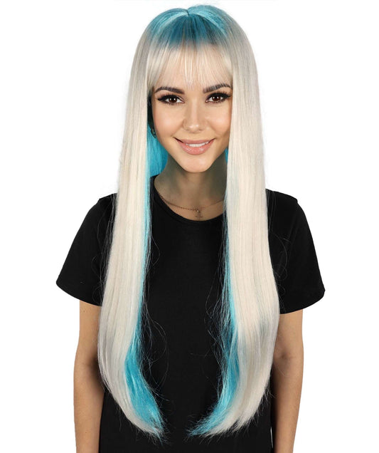HPO Women Nicki Minaj Straight Multiple Wigs – Bold, Glamorous Wig Inspired by Nicki Minaj’s Signature Style –Synthetic Fibers Hair, Adjustable Fit – Perfect for Stage Performances and Themed Events