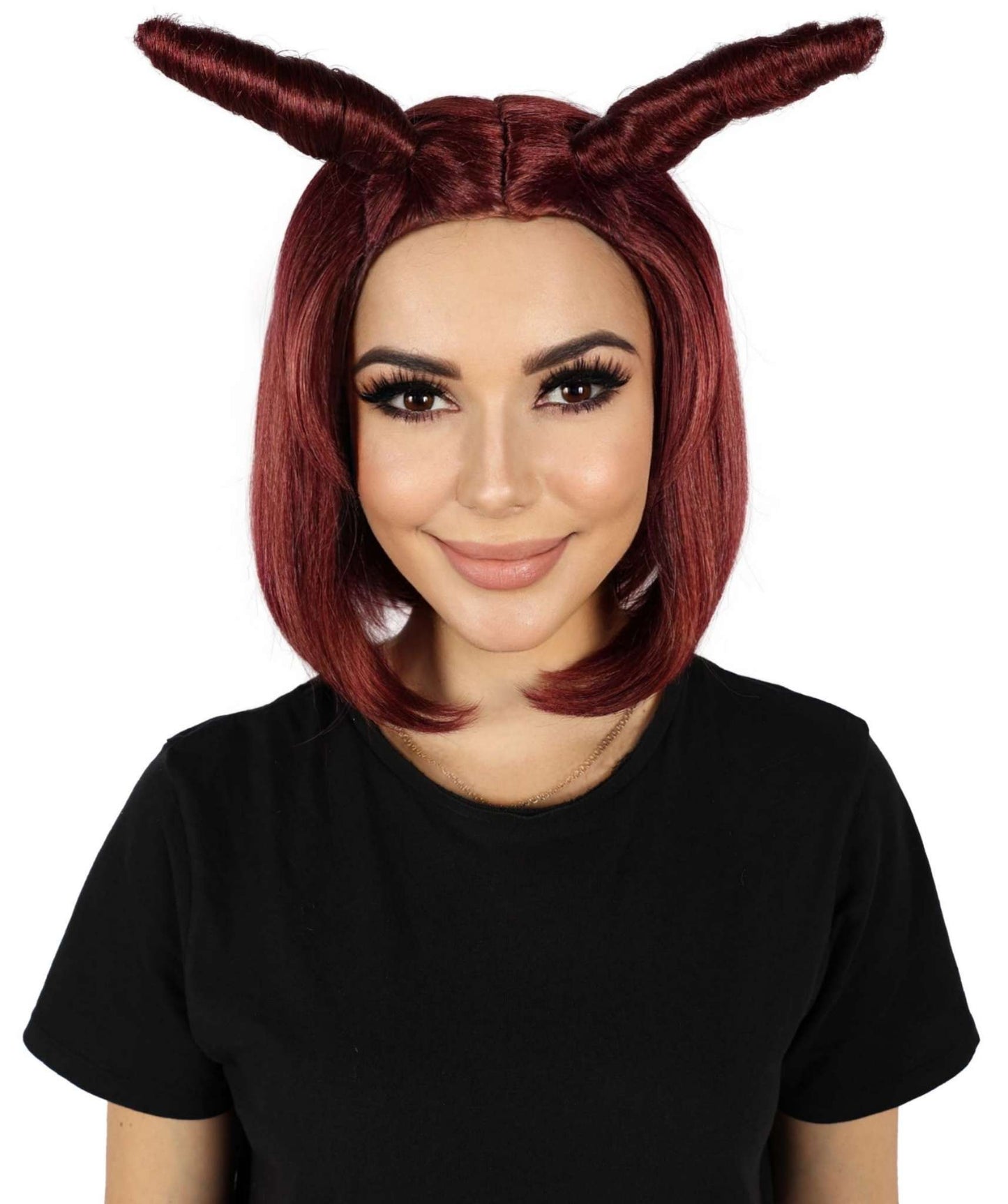 HPO Women Jorgeous Drag Queen Performer Short Brown Wig, Premium Breathable Capless Cap with Flame Retardant Synthetic Fiber Hair