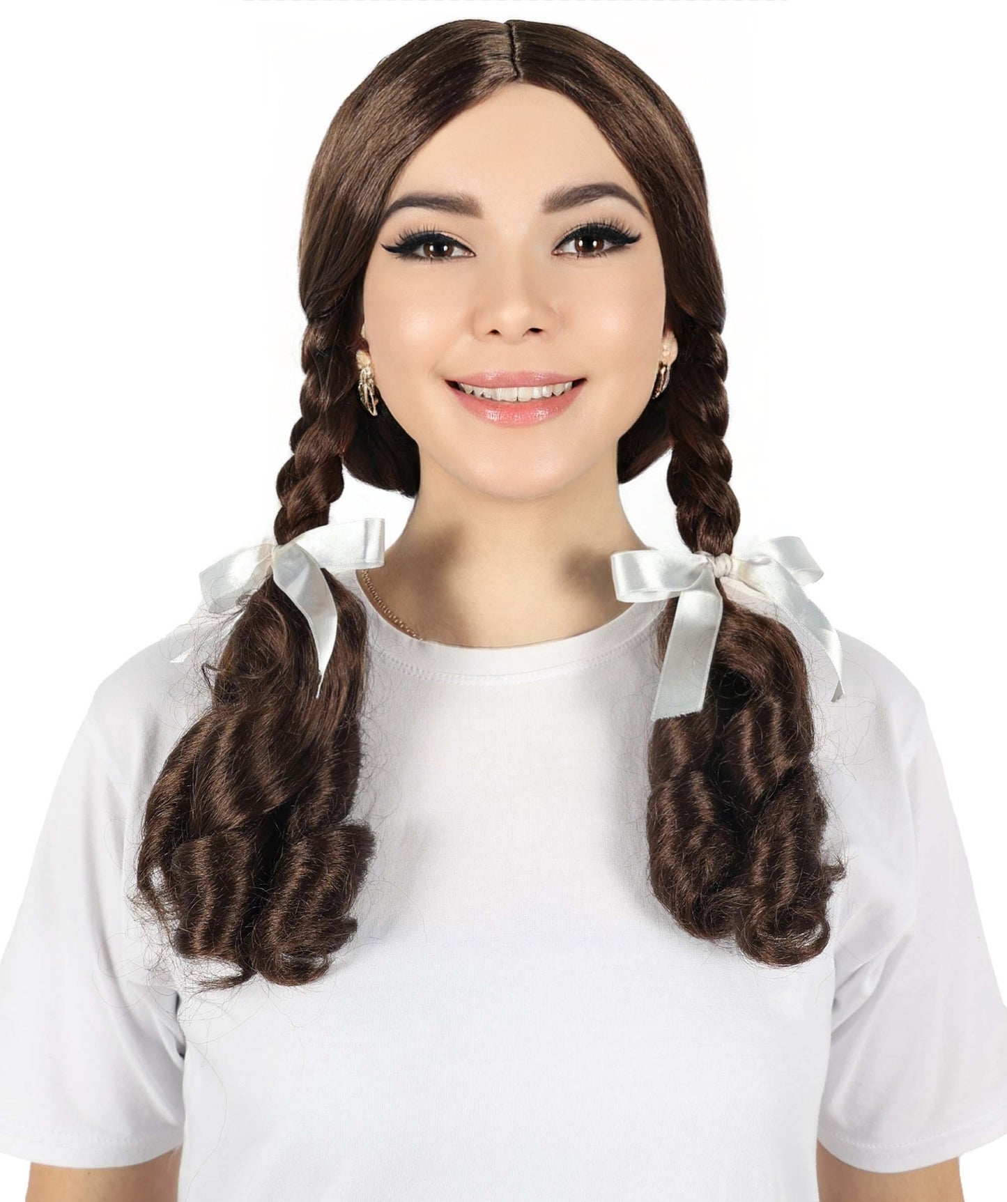 HPO Adult Women'S Country Wig Mahogany Brown – Soft Waves, Hair for Every Event, Flame-retardant Synthetic Fiber
