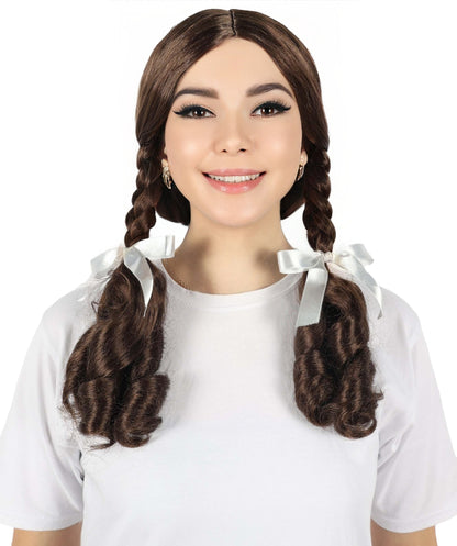 HPO Adult Women'S Country Wig Mahogany Brown – Soft Waves, Hair for Every Event, Flame-retardant Synthetic Fiber