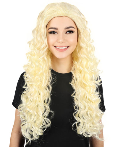 HPO Adult Women Aretuza Lovi Wavy Blonde Wig – Premium Quality Long Wig for Cosplay & Daily Use Synthetic Wigs for Cosplay