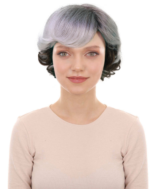 HPO Women’s Golden Gradient Multiple Short Curly Wig | Fluffy Cosplay Hairpiece |  Halloween, Stage Acts, Parties & Themed Events