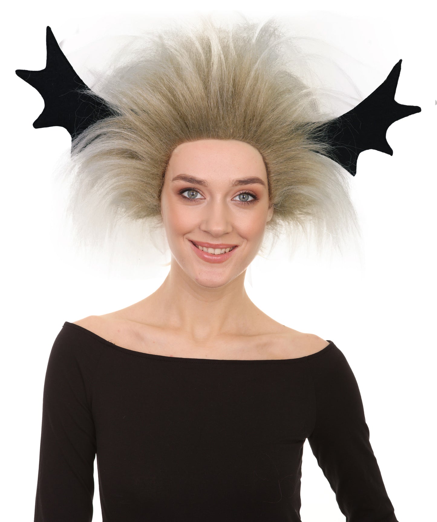 HPO Women’s Blonde Spiky Wig | Bold Martial Arts Fighter Inspired Hairstyle | Flame-retardant Synthetic Fiber