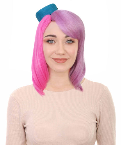 HPO Women's Futuristic Anime-Style Medium Multiple Wig | Sleek Adult Cosplay Hairpiece | Halloween,Roleplay & Themed Events
