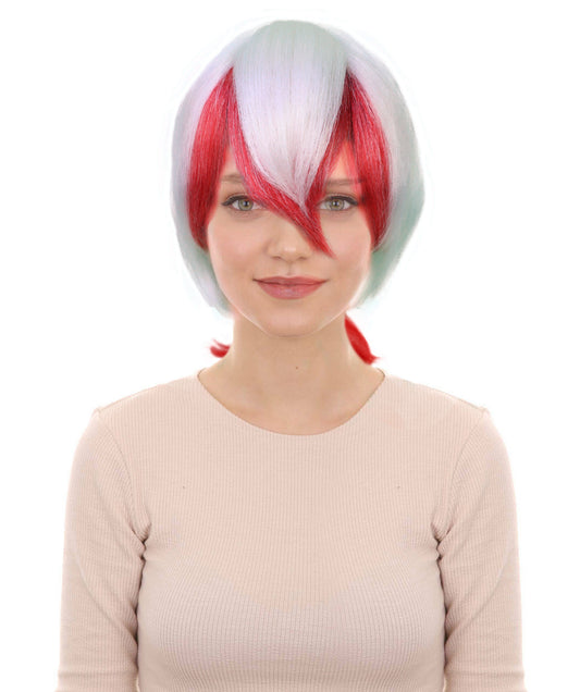 Women's Kingyosou Wig from Hozuki no Reitetsu | Orange Short Hair with Side Fin Design | Flame-Retardant Synthetic Fiber for Anime