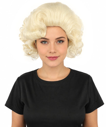 HPO Adult Women's Dame Edna Everage Wigs | Multiple Color Options | Drag Queen-Inspired Colorful Synthetic Hair for Parties, Stage Events | Breathable Capless Design