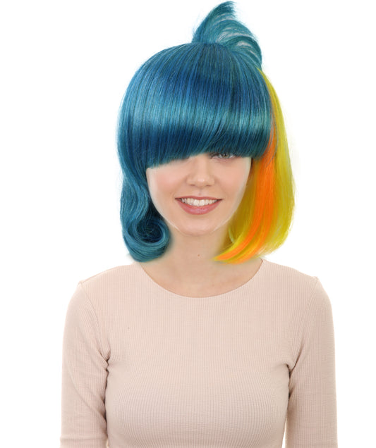 HPO Women's Random Costume Wig – Synthetic Hairpiece for Parties, Festivals, and Themed Events, Breathable Capless Cap