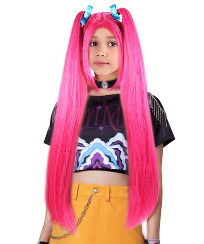 HPO Adult/Teen Women's K-pop Demon Hunters Wig Long Straight Multiple color Wig | Halloween Wig | Futuristic Pop Star Warrior Look