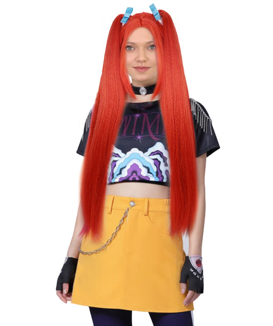 HPO Adult/Teen Women's K-pop Demon Hunters Wig Long Straight Multiple color Wig | Halloween Wig | Futuristic Pop Star Warrior Look