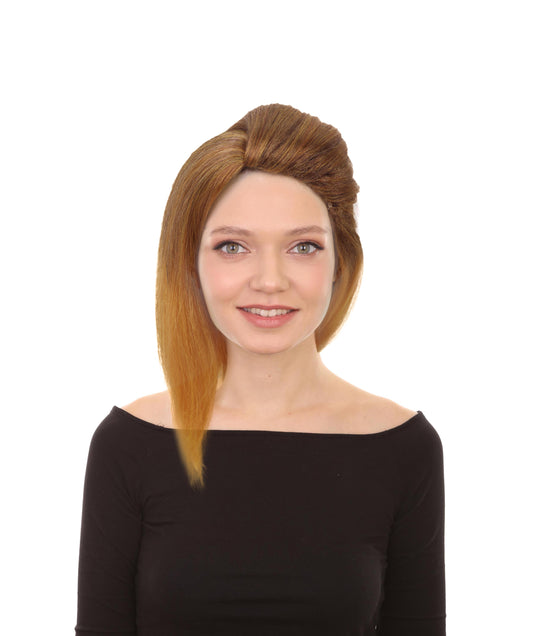 HPO Women's Pop Punk Star Multicolor Wig | Long Straight Layered Hairstyle with Side Bangs | Cosplay, Halloween, Party & Stage-Ready Hairpiece