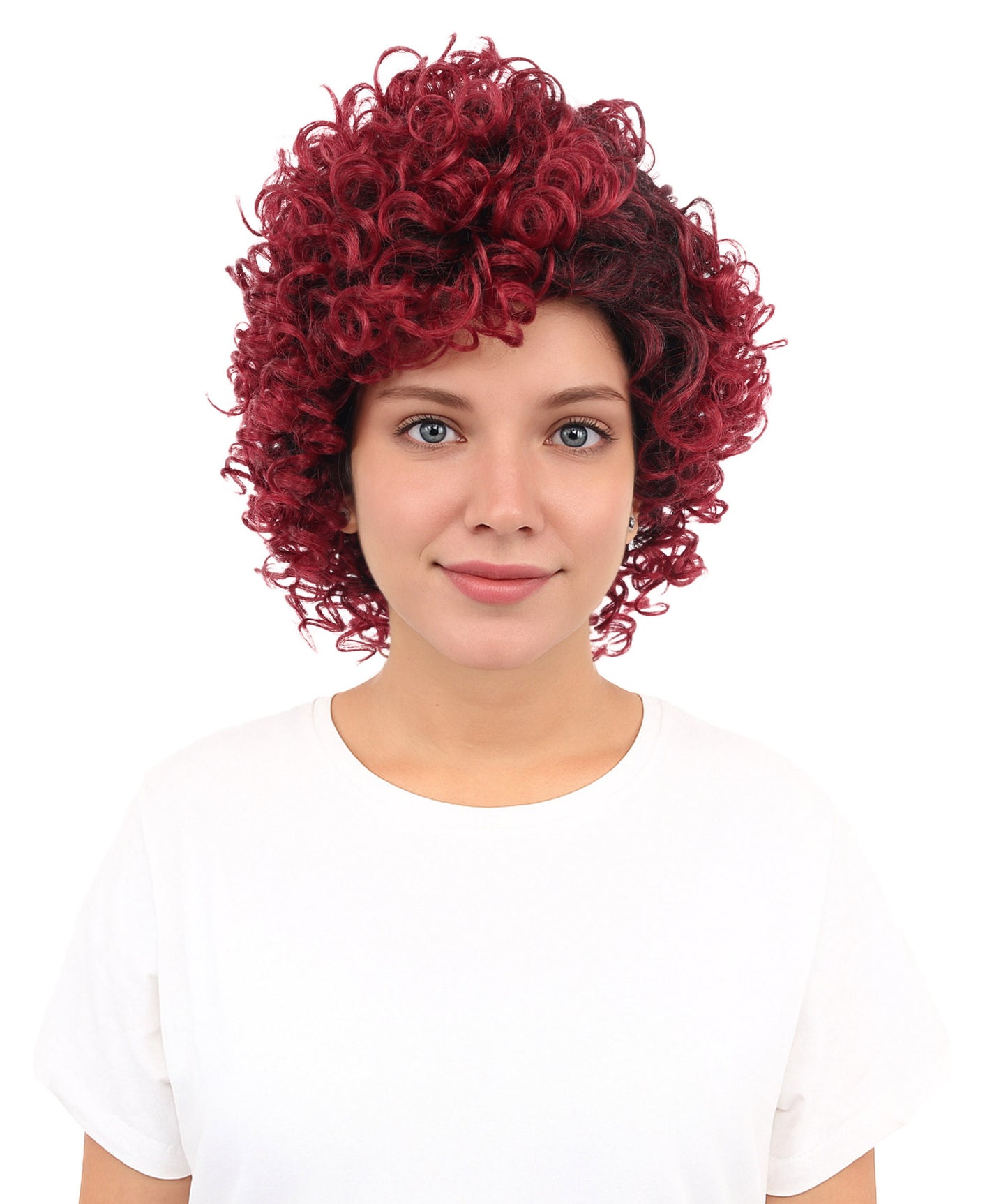 HPO Women's Burgundy Rod Set Wig | Salon Styling Hair Set Natural | Durable, Flexible Rods for Curling, Twisting & Protective Hairstyles