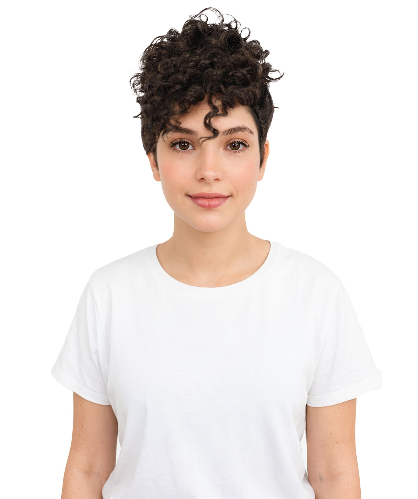 HPO Women's Medium Tight Curly Light Black Wig | Retro-Style Synthetic Hairpiece for Cosplay, Festivals, Stage Shows,  Parties & Photoshoots